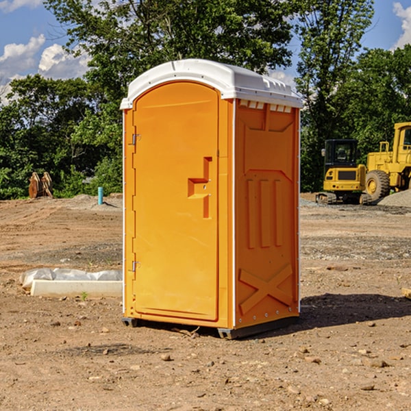 how often are the portable restrooms cleaned and serviced during a rental period in Ward SD